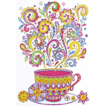 

Tea Cup 5D Special Diamond Painting Embroidery Needlework DIY Rhinestone Crystal 517E