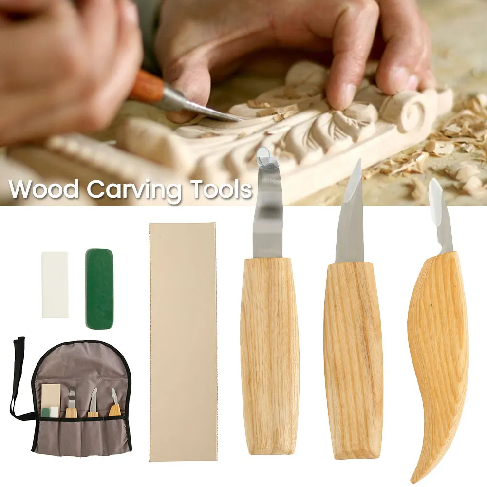 

6pcs/set Wood Carving Set Knife Sharp-edged Wood Gouge Chisels DIY Cutter Woodworking Carving Tools