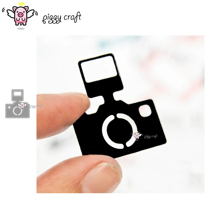 Manualidad de cerdito-troqueles de corte de metal, plantilla de corte, mini cámara, álbum de recortes, molde artesanal para corte de papel, plantillas para perforar con cuchillas