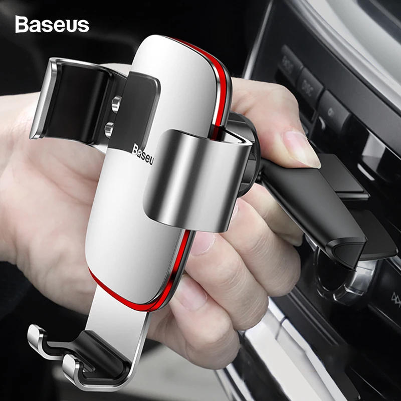 

Baseus Gravity Car Phone Holder for Car CD Slot Mount Phone Holder Stand for iPhone X Samsung S10 Metal Cell Mobile Phone Holder