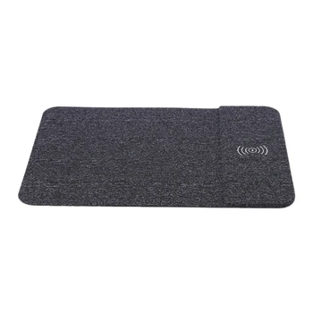 

10W Wireless Charging Mouse Pad Mobile Phone Wireless Charger Fast Charging Mouse Pad Mat PU Leather Mousepad for Smartphone