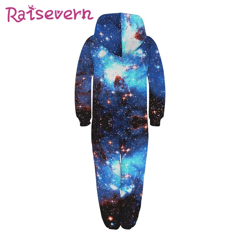 Raisvern Galaxy/детские комбинезоны с 3D принтом; комбинезоны унисекс с капюшоном и принтом; Свободный комбинезон с карманами для мальчиков и девочек; осень г