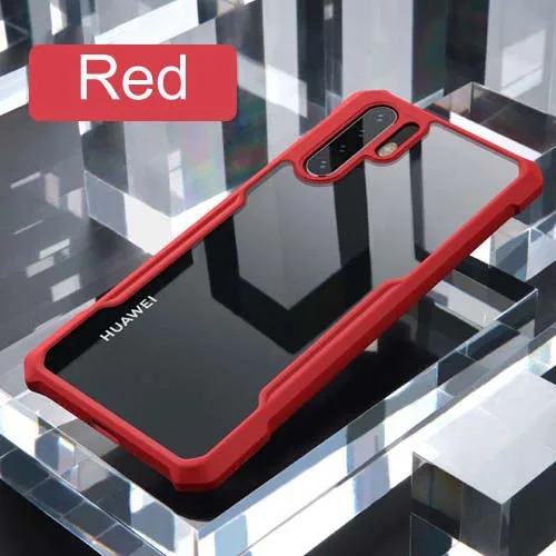 Red Phone Case Для huawei P30 P30 Pro Чехол для телефона Capa Xundd роскошные подушки безопасности противоударный Прозрачный задний Чехол для huawei P20 Pro P20 чехол Funda - Цвет: Red Phone Case