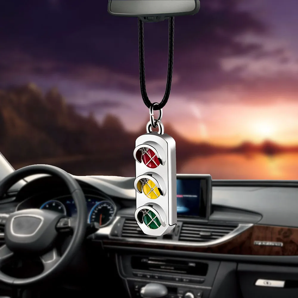 Car Pendant Traffic Lights Auto Ornaments Interior Rear View Mirror
