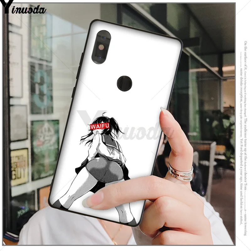 A8 Yinuoda Sugoi Senpai аниме waifu черный мягкий чехол для телефона Xiao mi Red mi 5 5Plus 7 K20 Note5 6A mi 6 mi x2 mi x2S - Цвет: A8