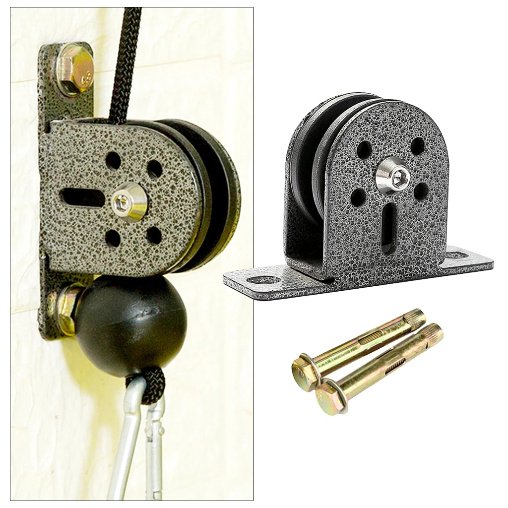 High-Strength Fixed Pulley Block Single Wheel Lifting Rope Guide and Self-tapping Screw Fitness Equipments Accessories
