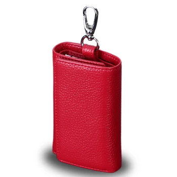 

Men key ring genuine leather key wallet key case multi-function ladies key ring housekeeper key organizer coin purs women