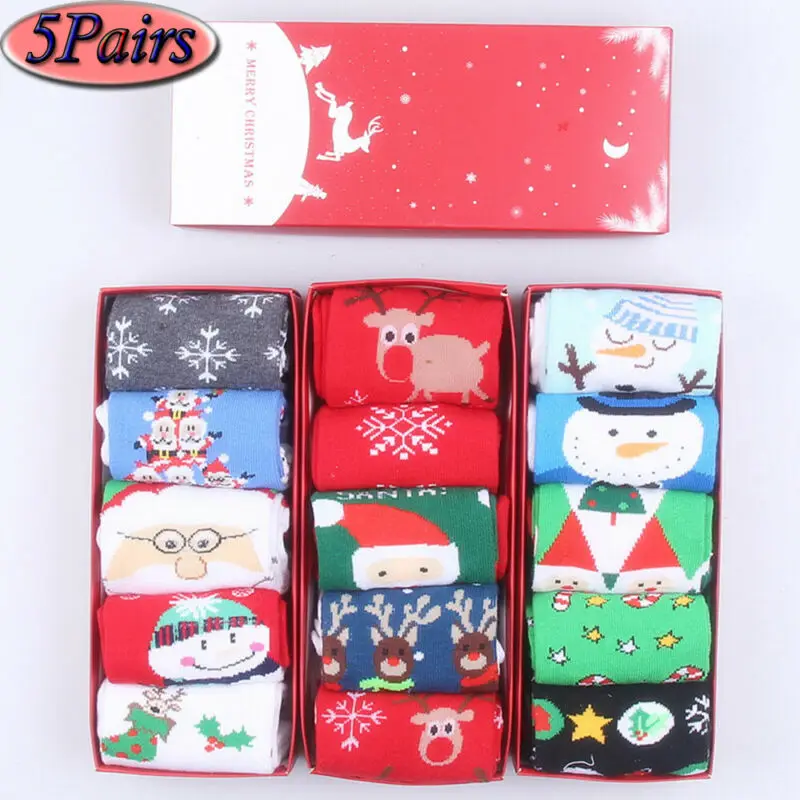 5 пар рождественских носков женские мягкие пушистые носки теплые зимние удобные носки для отдыха вечерние носки на Рождество подарок