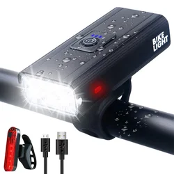 Ultra - Bright USB Rechargeable Bike Light Set - Waterproof with 6 Modes (BK04 - HJ056)