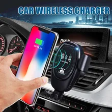 Автомобильный беспроводной с кронштейном зарядное устройство 10 Вт для iPhone X для Samsung gs10 интеллектуальный инфракрасный датчик быстрая Беспроводная зарядка Автомобильный держатель для телефона