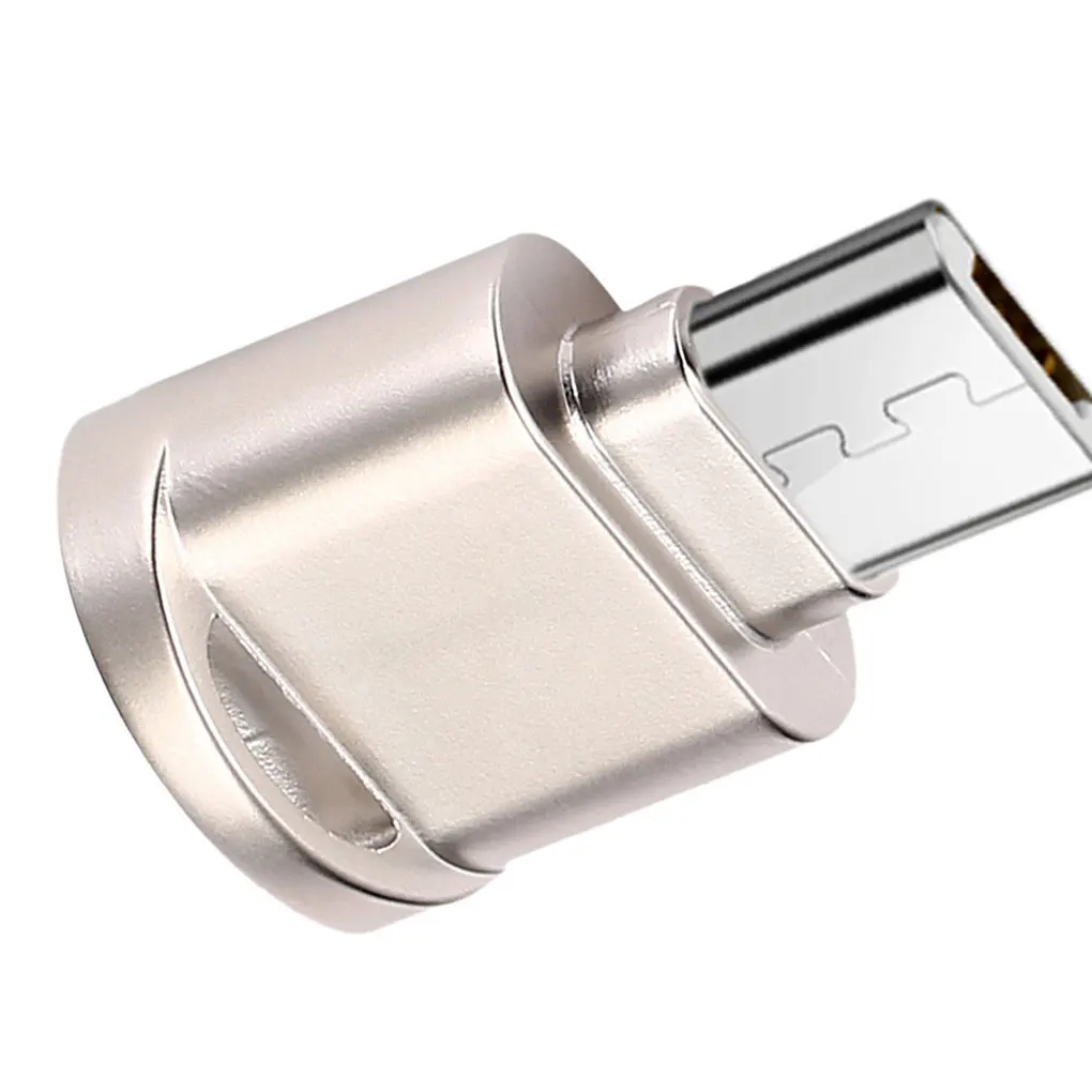 Цинковый сплав мини TF кард-ридер ноутбук телефон OTG адаптер Портативный Micro USB разъем считыватель карт памяти