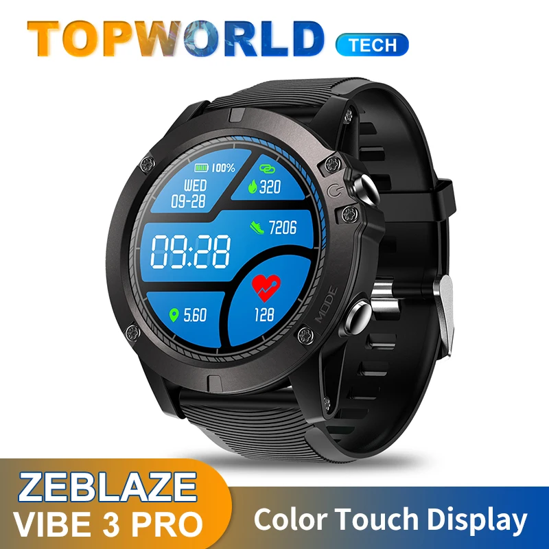 Zeblaze VIBE 3 PRO Smartwatch IP67 водонепроницаемые спортивные Смарт-часы с цветным сенсорным