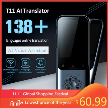 

138 Languages T11 Portable Smart Voice Translator Real-time Multi-Language Speech Interactive Offline Translator Business Travel