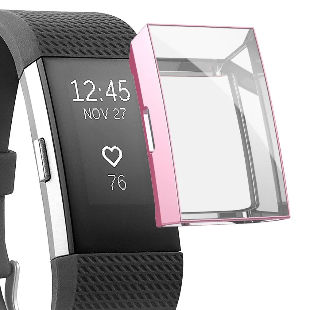 Защитный чехол для часов Fitbit Charge3 с силиконовым покрытием, резиновый чехол с защитой от падения, модный тонкий защитный чехол из ТПУ