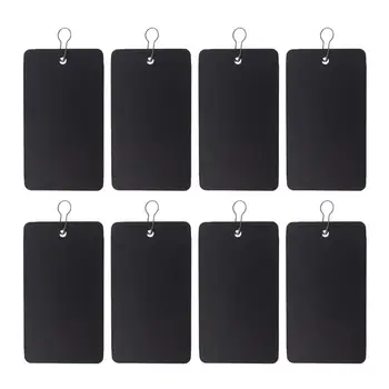 

200pcs Plastic Hanging Tags Garment Tags Iron Gourd Pin Set Waterproof PVC ID Card Holder for Office 100pcs Tag 100pcs Pin Black