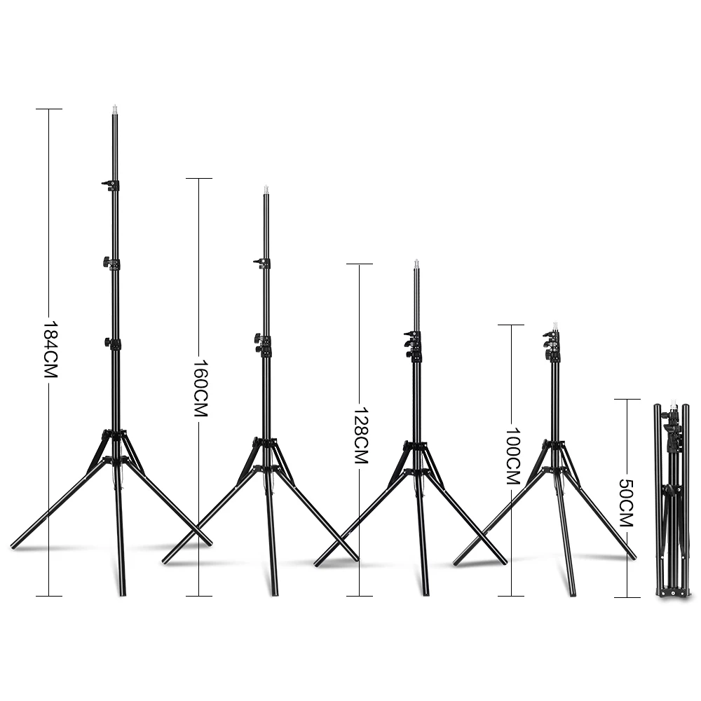 184CM Camera Tripod Stands Max 6kg Storage 50CM For Ring Light Reflectors Softbox Umbrellas Backgrounds Photo Tripod