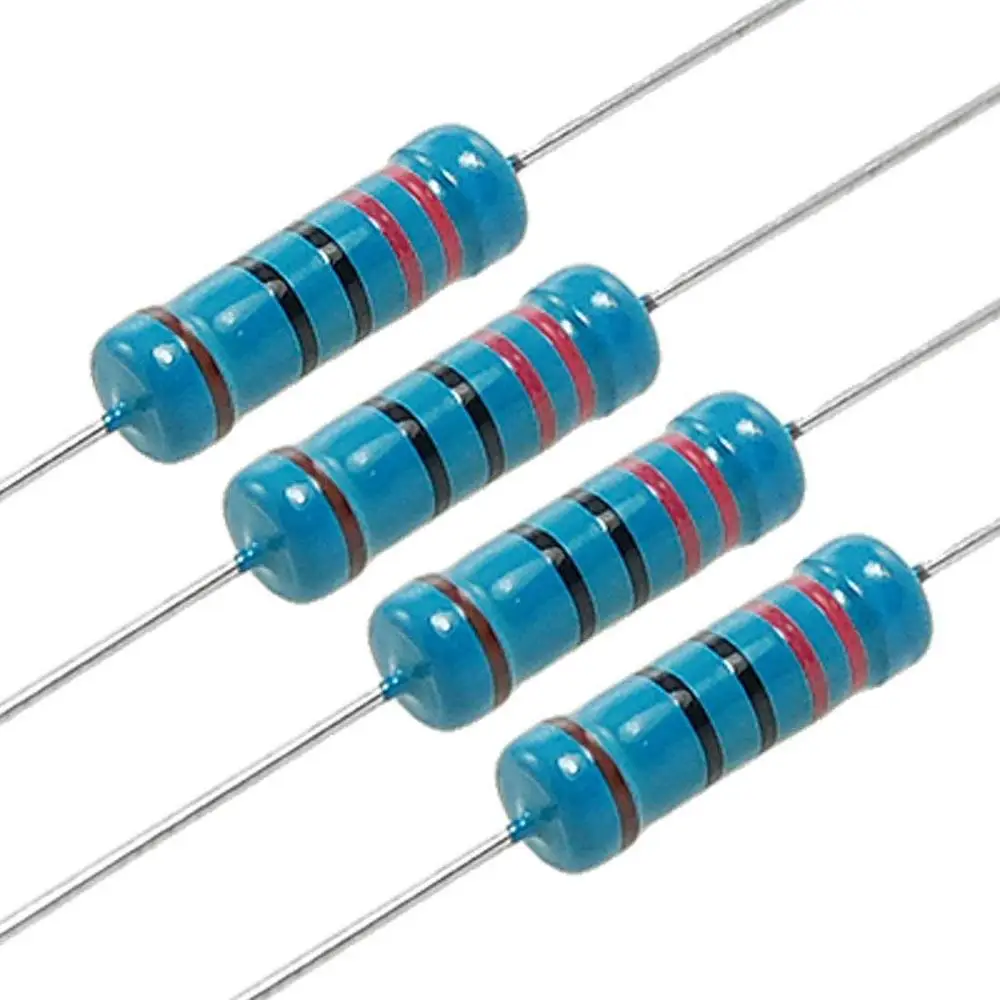 

50pcs 2W Metal Film Resistor 1% 1R 1.5R 2.2R 2.7R 3.3R 3.9R 4.7R 5.1R 10R 15R 22R 33R 47R 51R 100R 150R 220R 470R 1K 10K Ohm