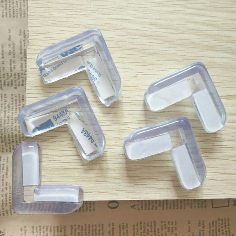 Baby 4Pcs L-shaped Silicone Table Corner Safety Protector From Anticollision Edge Corners Guards Cover | Мать и ребенок