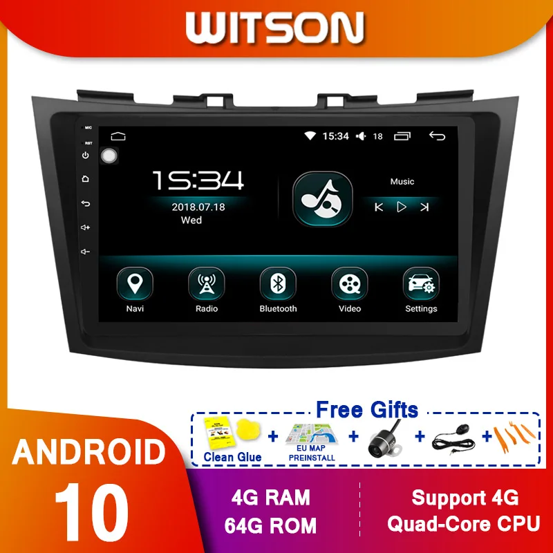 WITSON 9 &quotFULL HD сенсорный экран Android 10 0 Восьмиядерный Автомобильный GPS