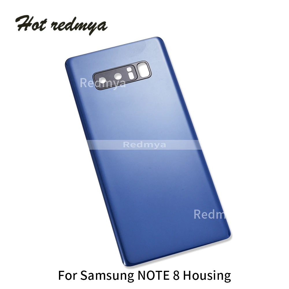 10 шт. Note 8 задняя крышка для samsung Galaxy Note 8 N950 полная задняя крышка корпуса задняя крышка батареи чехол+ объектив камеры с наклейкой