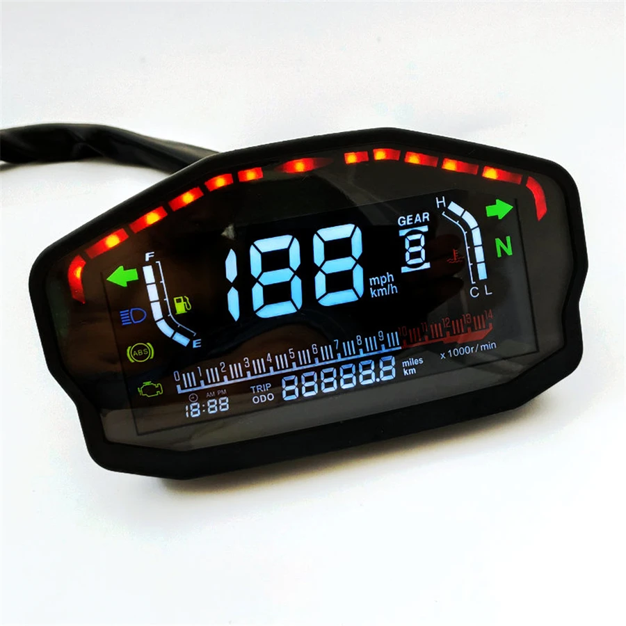 

For 1,2,4 Cylinders Motorcycle LED LCD Digital Speedometer Digital Backlight Odometer For BMW Honda Ducati Kawasaki Yamaha