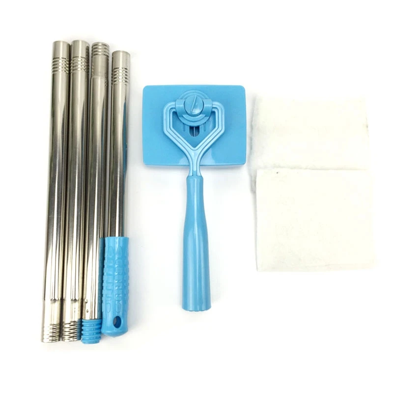 

Baseboard Scalable Microfiber Cleaning Stick Cleaning Brush Cleaning Mop Blue Plastic Handle Aluminum Cleaning Tools