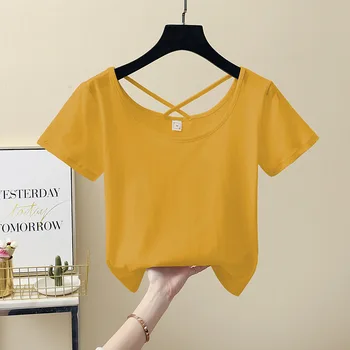 

Casual Loose Short Sleeve TShirts Sexy Gray Cotton Tee Shirt Femme Ladies Long Tops White