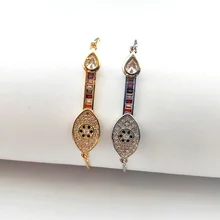 10 шт. Романтический высококачественный микро проложить Радуга CZ Кристалл капли воды браслет для женщин ювелирные изделия подарок BG336