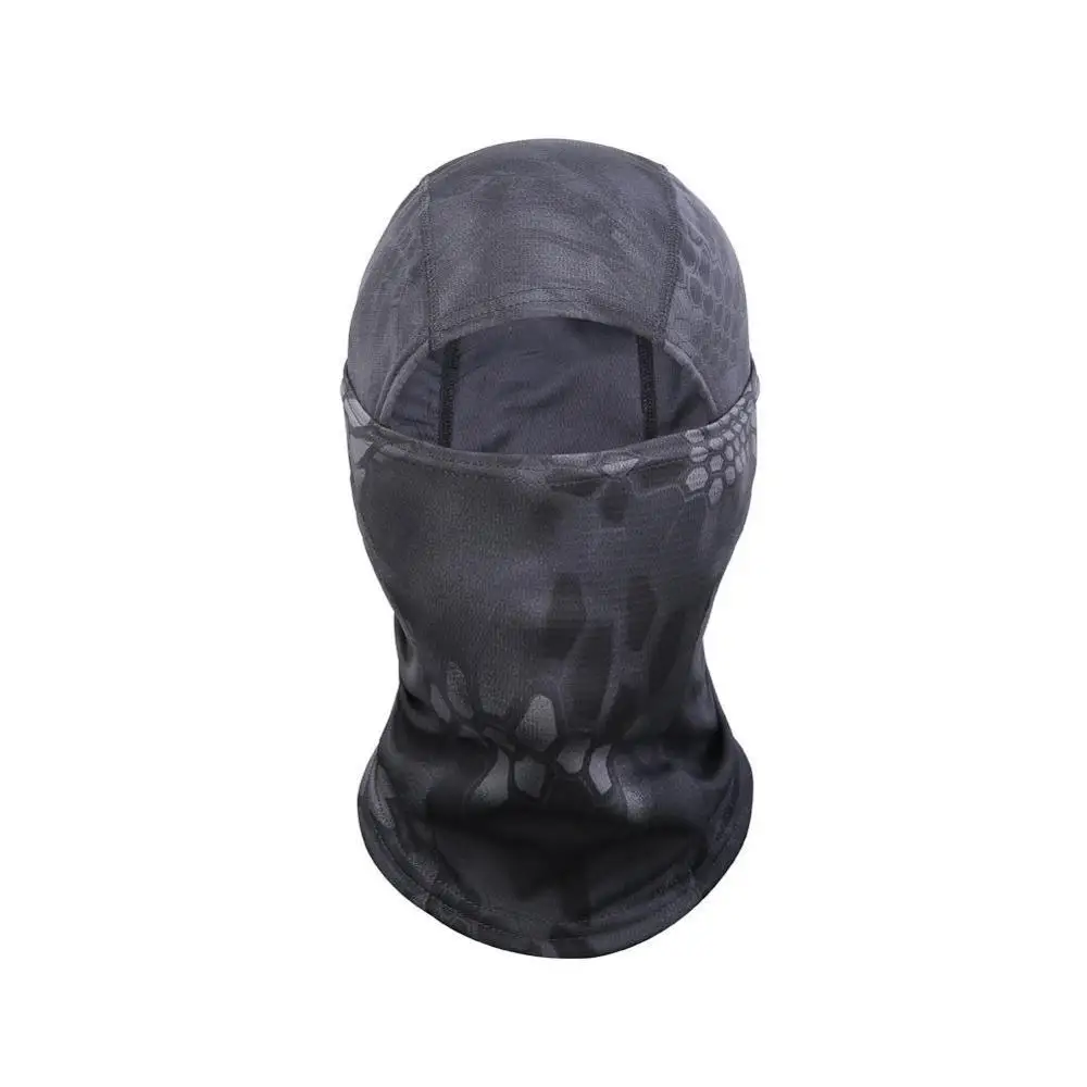 Black Python pattern Военная камуфляжная тактическая бандана, черная маска для страйкбола, пейнтбола, Балаклава, шлем, дышащая подкладка, велосипедная шапка для мужчин - Цвет: Black Python pattern