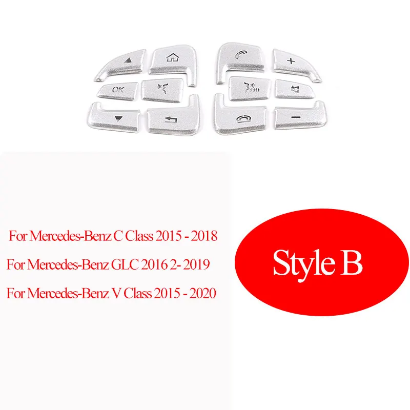 Автомобильные декоративные наклейки на руль для Mercedes-Benz C GLC V Class-20 ML GL GLK A GLA SL CLA CLS B C E G Class 10-18 - Название цвета: Style B