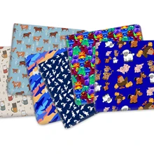 Tela de algodón y poliéster con estampado Animal para acolchar retazos para coser Patchwork costura confección de ropa, 1Yc14475