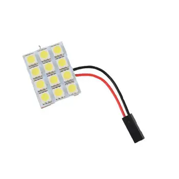 

12 SMD 5050 Car Pure White Light T10 BA9S Festoon Dome 12 LED Interior Bulb