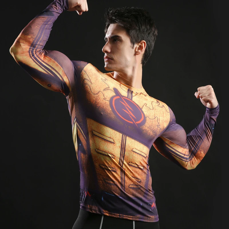 Лидер продаж Супермен печатных 3D Фитнес Футболка мужская супергерой косплей компрессионная Футболка мужская бодибилдинг облегающая футболка мужской верх