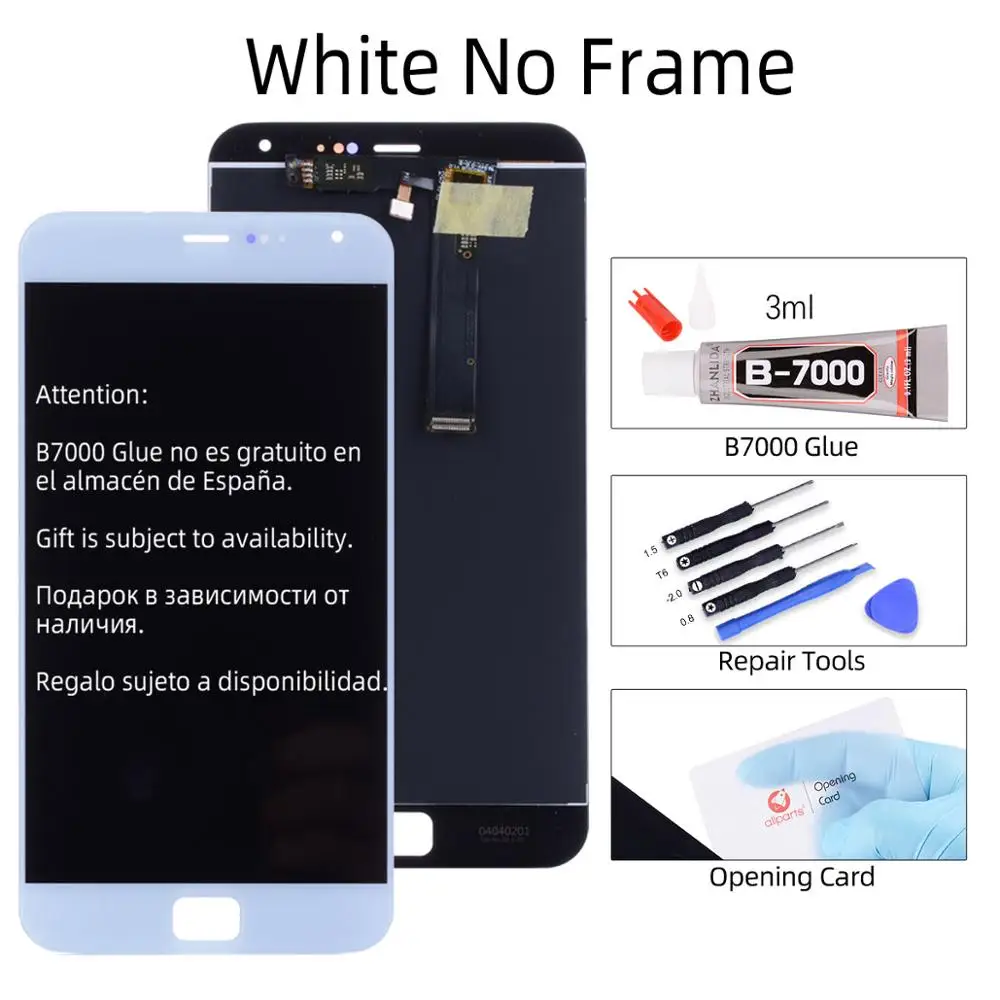 Дисплей для MEIZU MX4 Pro MX4 в сборе с тачскрином на рамке черный белый - Цвет: mx4 pro (white)
