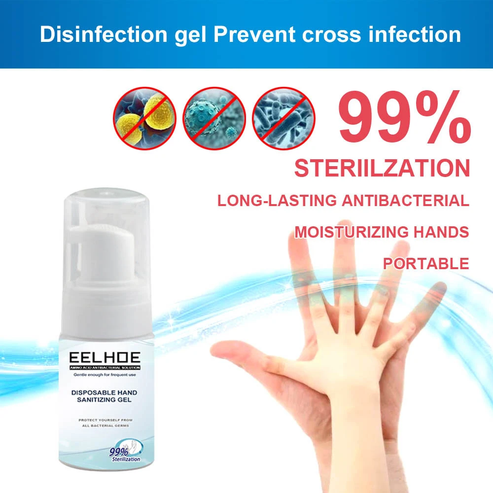 

30ml 100ml Aminoacid Sterilization Hand Wash Gel Anti-bacterial Refreshing Hand Disposable Gel For Adults Children