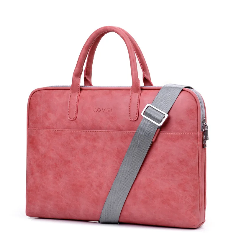 Стильный водонепроницаемый портфель на плечо, сумка для ноутбука, женская сумка 13,3, 14, 15,6 дюймов, большая вместительность, кожаные сумки для