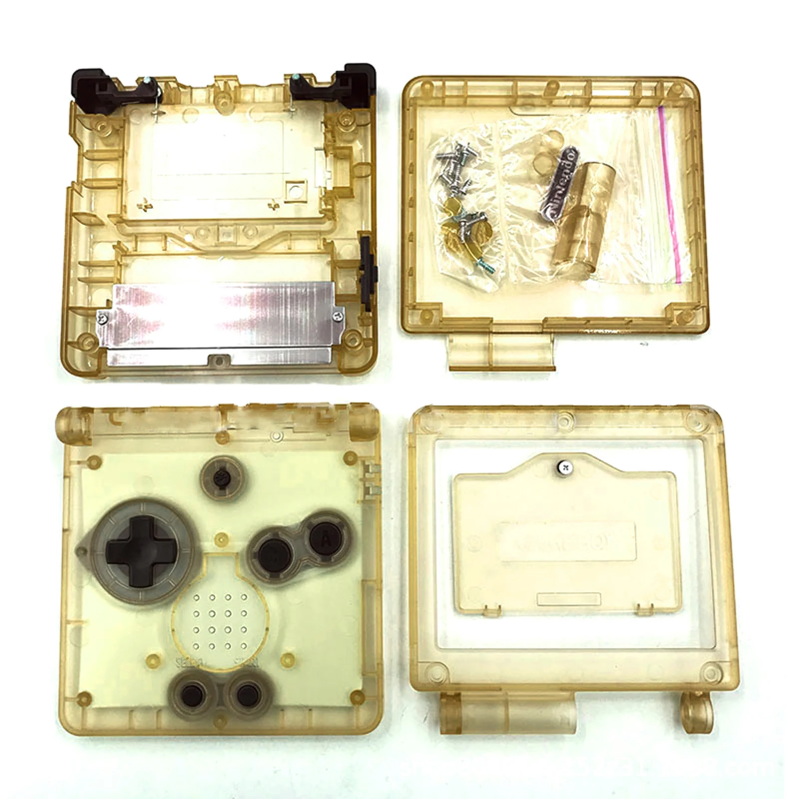 Жесткий защитный чехол для nintendo GameBoy Advance GBA SP Classic NES, чехол для игровых консолей, корпус для ПК, запасные части - Цвет: Transparent Yellow