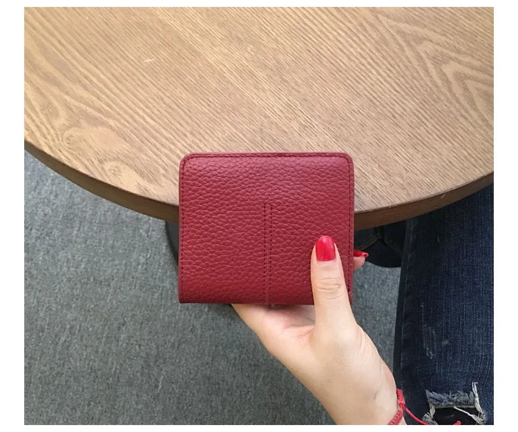 Skup Portfel kobiet skórzany portfel modna klamra etui na karty bifold portfel z miękkiej skóry