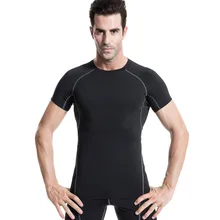Новинка, Мужская компрессионная облегающая футболка для фитнеса, баскетбола, тренажерного зала, тренировок, бега, спортивная одежда с коротким рукавом, футболка YogaT