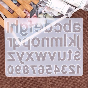 

Crystal Epoxy Resin Mold Alphabet Letter Number Pendant Casting Silicone Mould DIY Crafts Jewelry Key Chain Making Tools