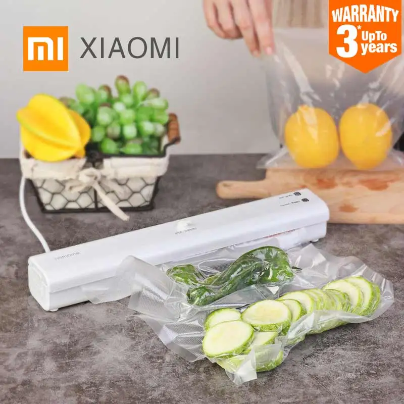 

New XIAOMI MIJIA Automatic Vacuum Food Sealers Vacuum Packing Machine packer bags degasser for touch Kitchen Sealing packaging