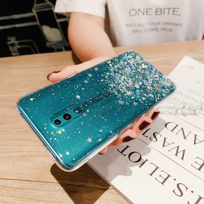 Для OPPO Reno 10X ZOOM Case мягкий силиконовый Блестящий прозрачный защитный чехол для OPPO Realme 3 Pro Reno Z