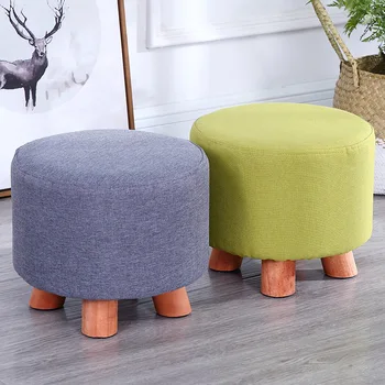 

Stool Chair Sofa Cloth Wood Creative Art 1 Children Adult Bench Solid Small Sitting Room Real