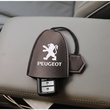 

1Pcs Car Key Case PU Leather Waterproof Dust Key Bag For Peugeot 206 207 208 301 307 308 406 407 408 508 607 2008 3008 4008 5008