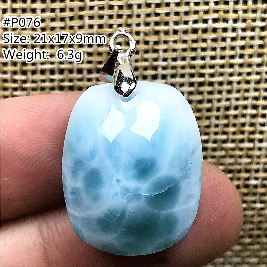 Подвеска Larimar для мужчин и женщин ювелирное изделие из стерлингового серебра с