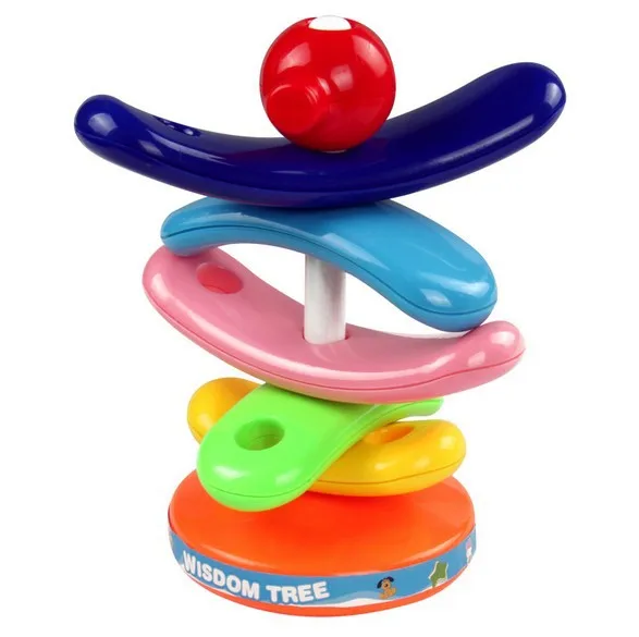 Happy Throw the Circle Stack-up Красочные tou quan обучающая игра Радужное кольцо детская развивающая игрушка