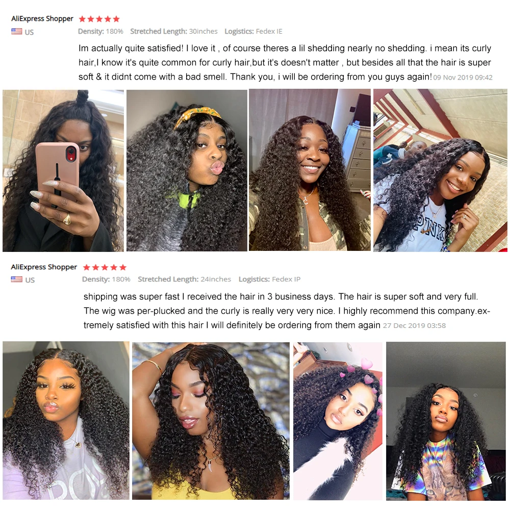 Curly Human Hair Wig Lace Front Human Hair Wigs For Black Women 30 Inch ...