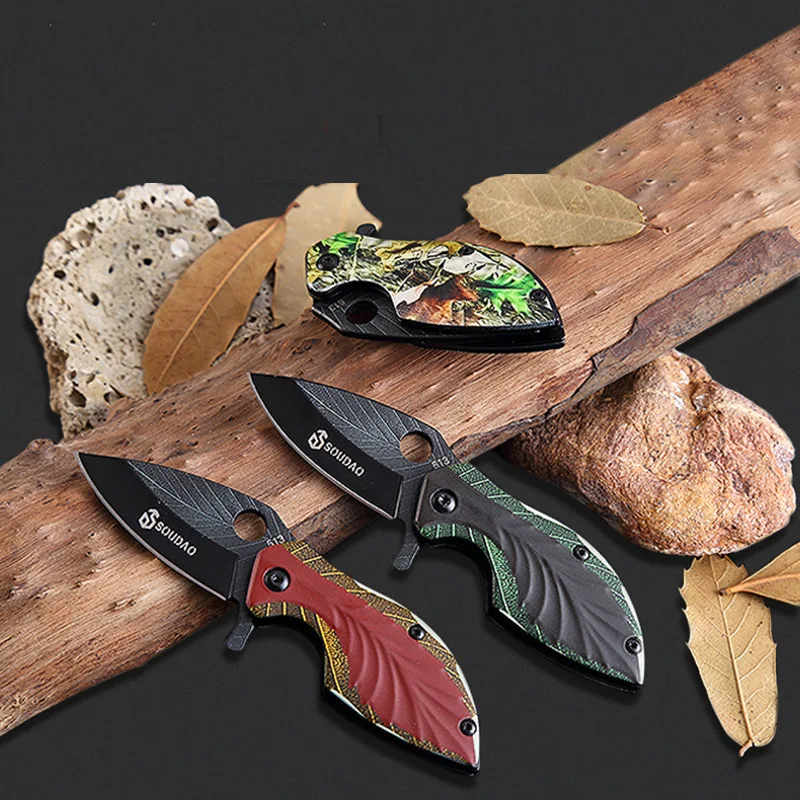 

Zhenduo Stainless steel outdoor mini folding knife multi-function small folding knife camping tactical pocket cutter