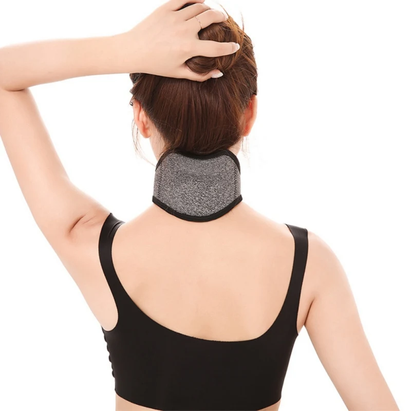 Турмалин поддержка шеи самонагревающийся Магнитный регулируемый удобный массажер для шеи пояс с подогревом колодки для боли в шее