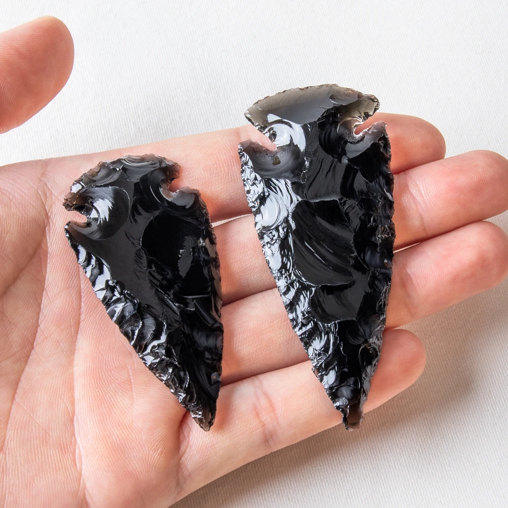 

Rock Male Obsidian Stone Natural Stones and Minerals Healing Point Natural Stone Arrowhead Accessories DIY Making for Pendants